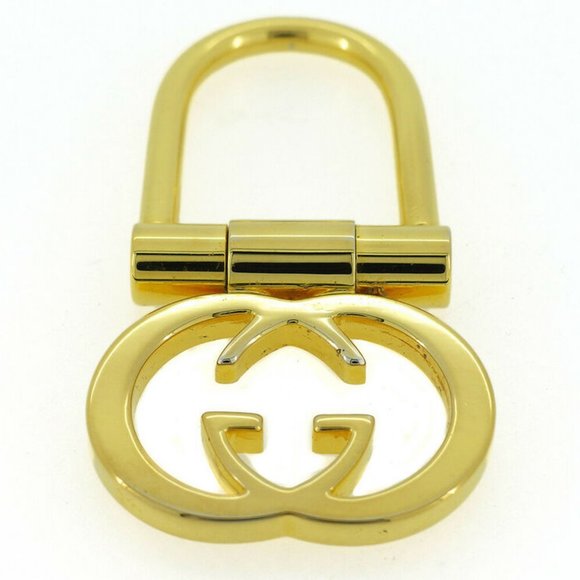 GUCCI key chain double-G gold plated Auth used T16792 - Picture 4 of 9